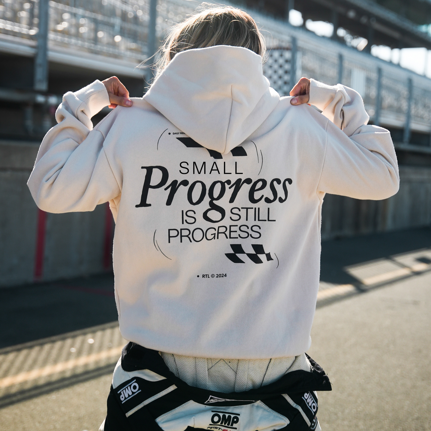 SMALL PROGRESS | BONE HOODIE